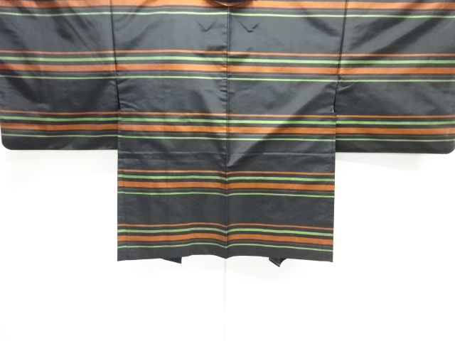 JAPANESE HAORI / SILK / DORO OSHIMA TSUMUGI / WOVEN STRIPE